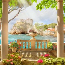 Схема вышивки «вид на воду»