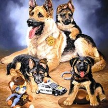 Схема вышивки «Овчарки»