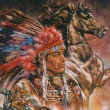 Схема вышивки «Вождь»