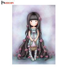 Схема вышивки «Девочка с розами»