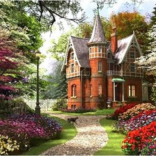 Схема вышивки «замок»