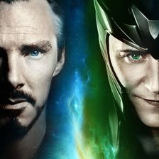 Схема вышивки «Два величайших мага. Локи и Стрендж»