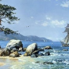 Схема вышивки «У берега»