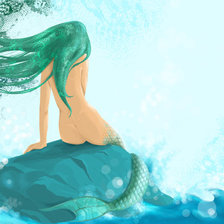 Схема вышивки «Лазурная русалка»