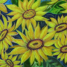 Схема вышивки «Подсолнухи.(для подушки)»