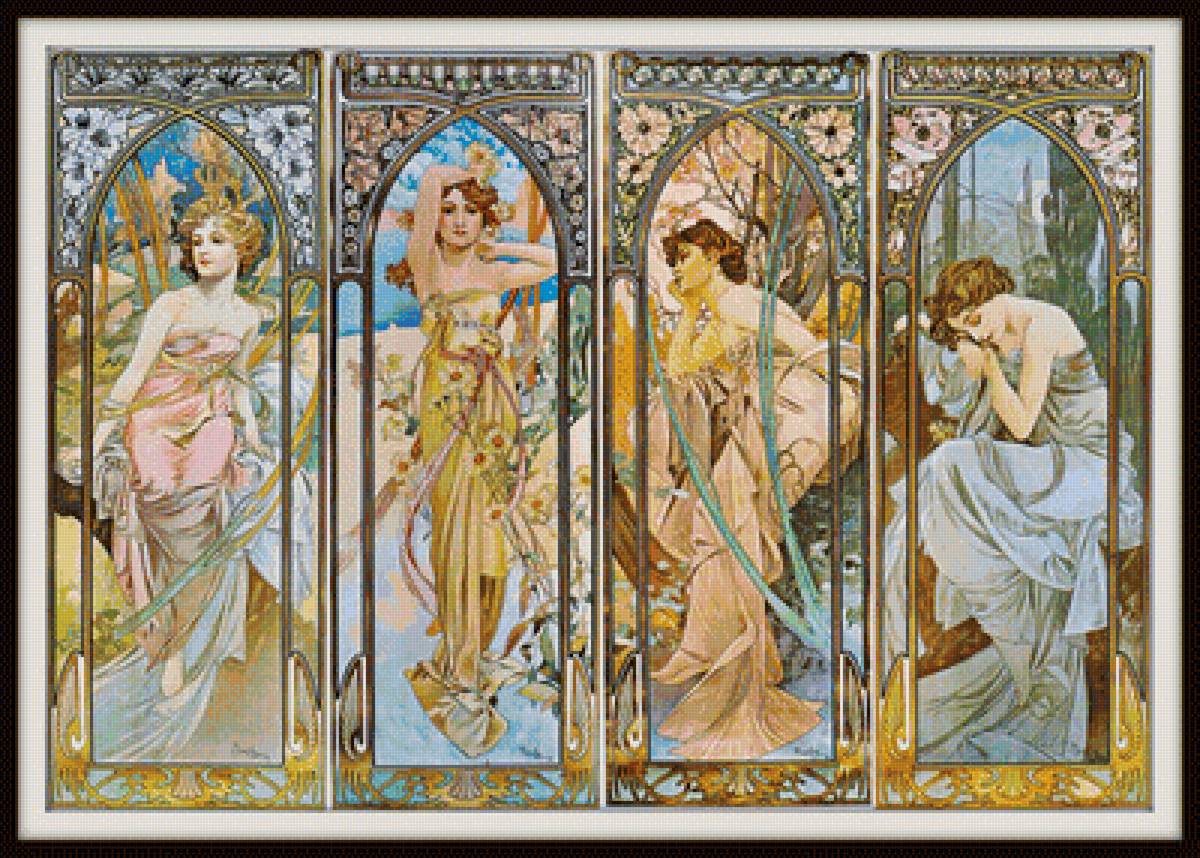 Утро, день, вечер, ночь - женщины - предпросмотр