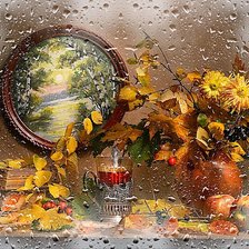 Схема вышивки «Музыка дождя...»