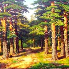 Схема вышивки «сосновый бор»