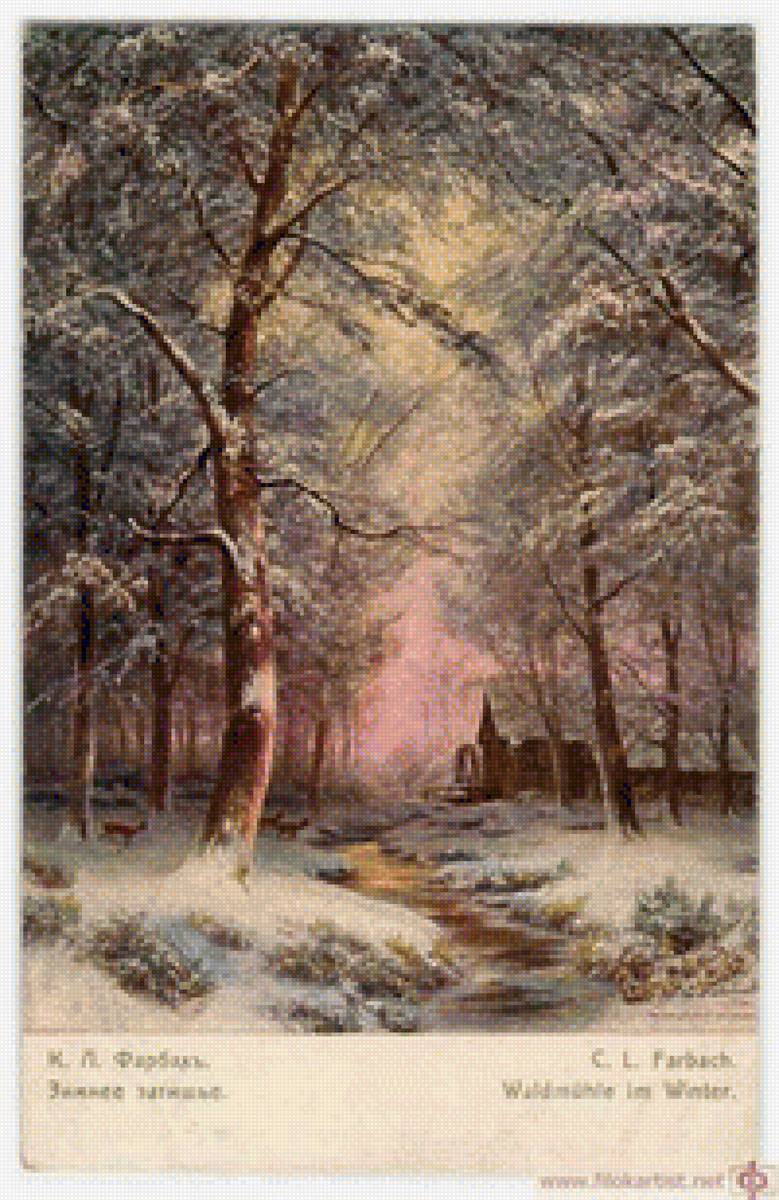 wodny młyn w lesie - предпросмотр