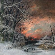 Схема вышивки «zimowy zachód słońca»