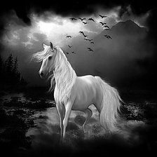 Схема вышивки «лошадь»