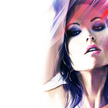 Схема вышивки «Яркая девушка»