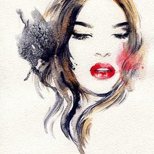 Схема вышивки «Девушка»