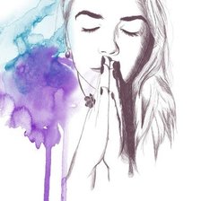 Схема вышивки «Девушка»