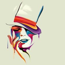 Схема вышивки «Девушка»