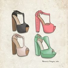 Схема вышивки «туфли»