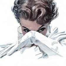 Схема вышивки «Девушка»