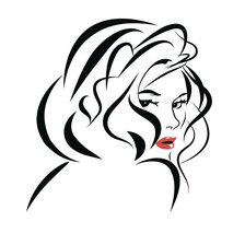 Схема вышивки «Девушка»