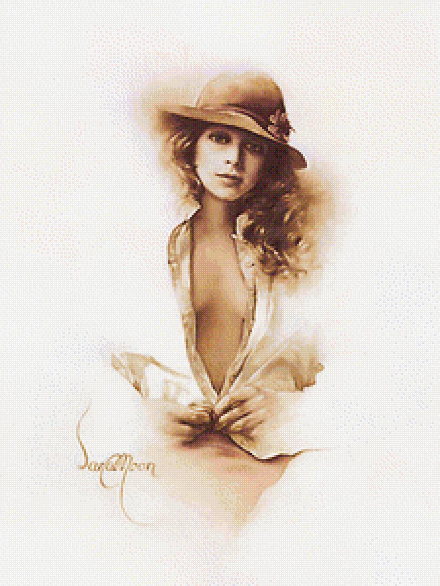 Девушка живопись - предпросмотр