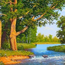 Схема вышивки «речные перекаты»