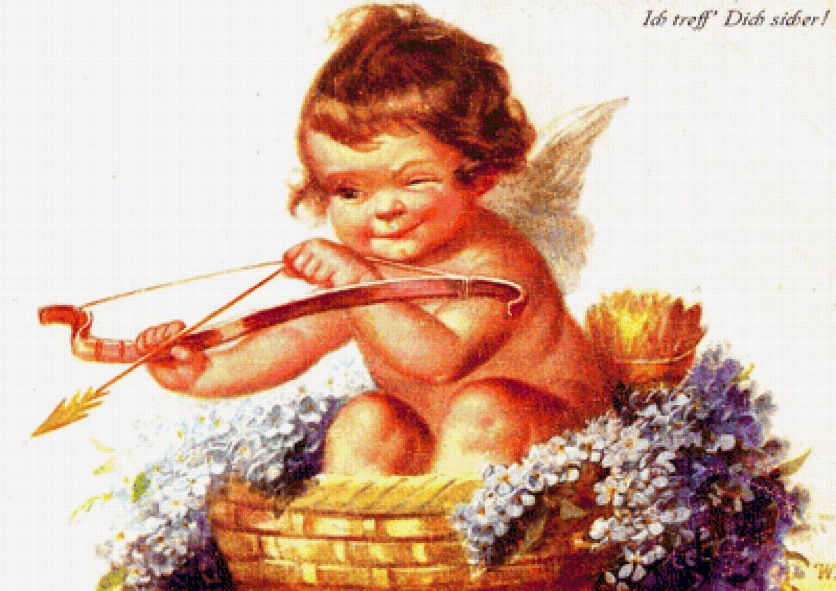 Ангелок - вышивка крестом - предпросмотр