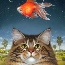 Схема вышивки «Мечты Котофеича»