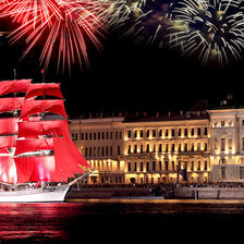 Схема вышивки «Алые паруса Дворцовая набережная»