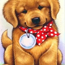 Схема вышивки «щенок»