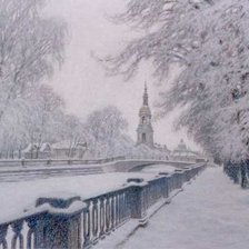 Схема вышивки «Колокольня Никольского собора в Петербурге»