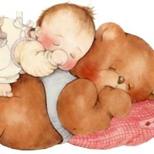 Схема вышивки «BEBE Y OSO»