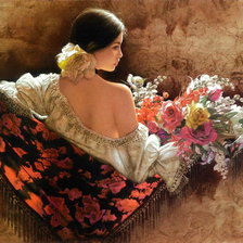 Схема вышивки «Испанка»