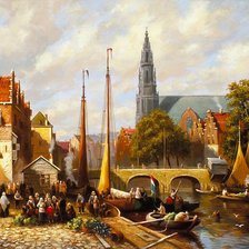 Схема вышивки «средневековый город»