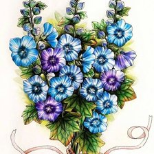 Схема вышивки «букет цветов»