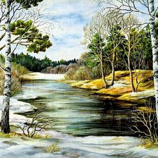 Схема вышивки «"Весна идёт - весне дорогу!"»