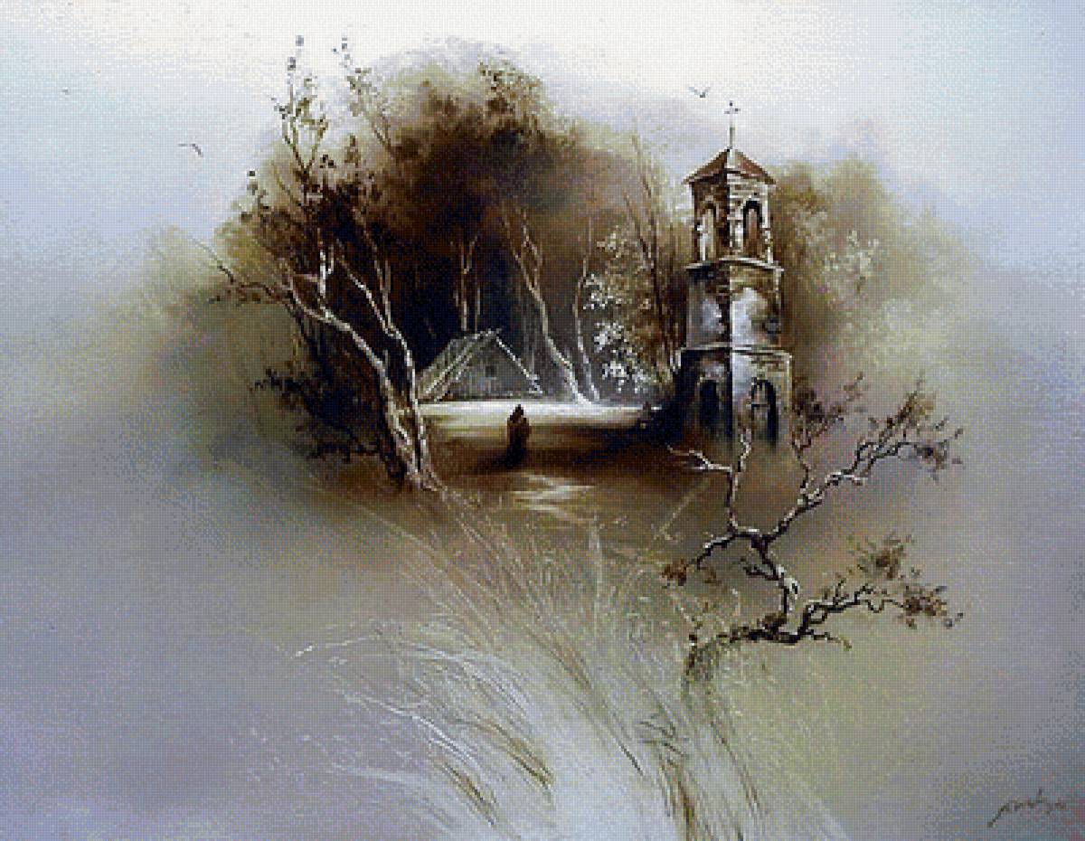 святое место - церковь, пейзаж - предпросмотр