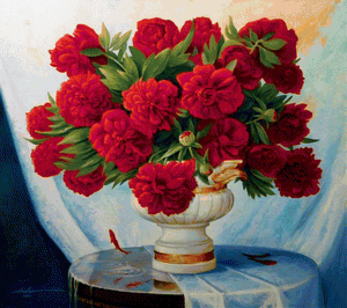 Пионы - пионы, цветы, натюрморт - предпросмотр