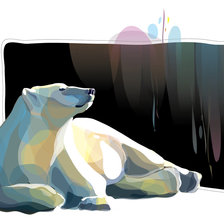 Схема вышивки «Полярный мишка»