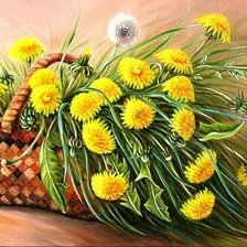 Схема вышивки «Одуванчики»