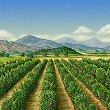 Схема вышивки «пейзаж»