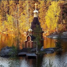 Схема вышивки «Церковь на воде»