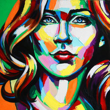 Схема вышивки «Tęczowa kobieta»