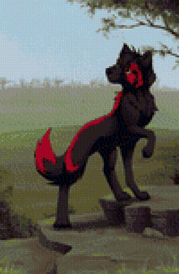 Аниме волк - волк, животные, аниме - предпросмотр