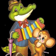 Схема вышивки «крокодил гена и чебурашка»