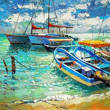 Схема вышивки «катера»