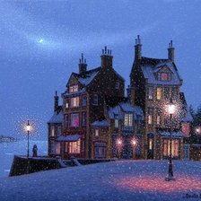 Схема вышивки «Зима, Денис Нолет»