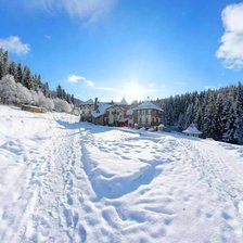 Схема вышивки «Зима в Карпатах»