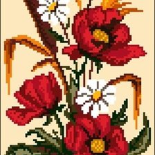 Схема вышивки «мак»