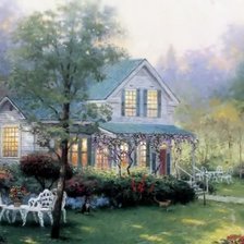 Схема вышивки «пейзаж»