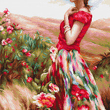 Схема вышивки «цветна градина»