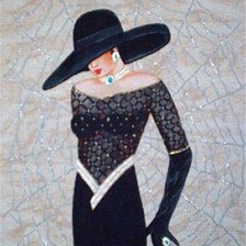 Схема вышивки «дама»